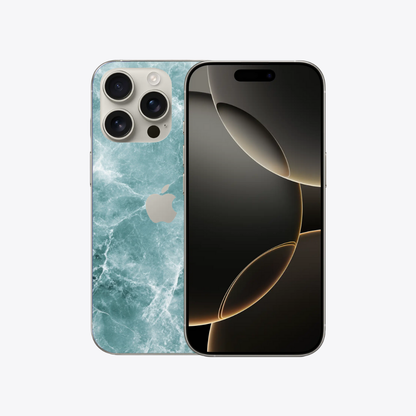 Marbre bleu mer - Sticker pour Iphone