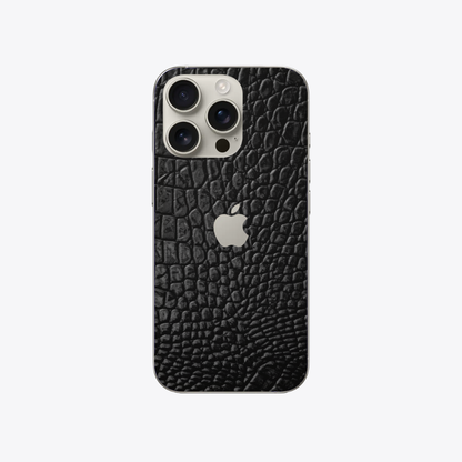 Croco Noir - Sticker pour Iphone