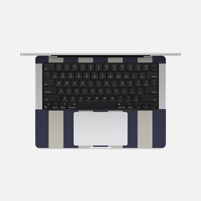 Bandes bleu marine - Sticker pour Mac