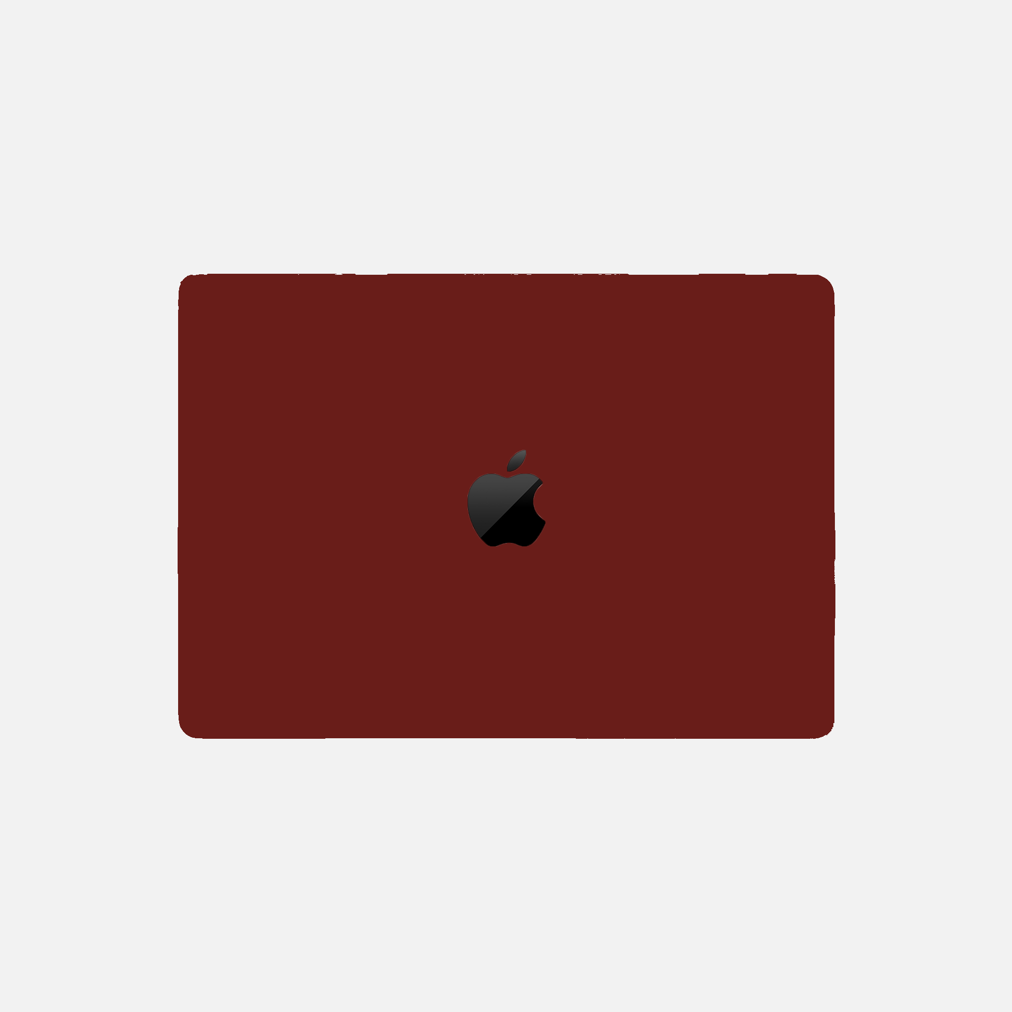 Rouge uni - Sticker pour Mac