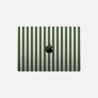 Lignes Vertes olives - Sticker pour Mac