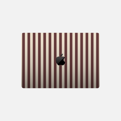 Lignes rouges bordeaux - Sticker pour Mac